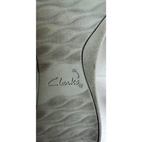 CLARKS Cloudsteppers Arla Jacory Strappy Wedge Gray/White Comfort Sandals 10M - Picture 11 of 11